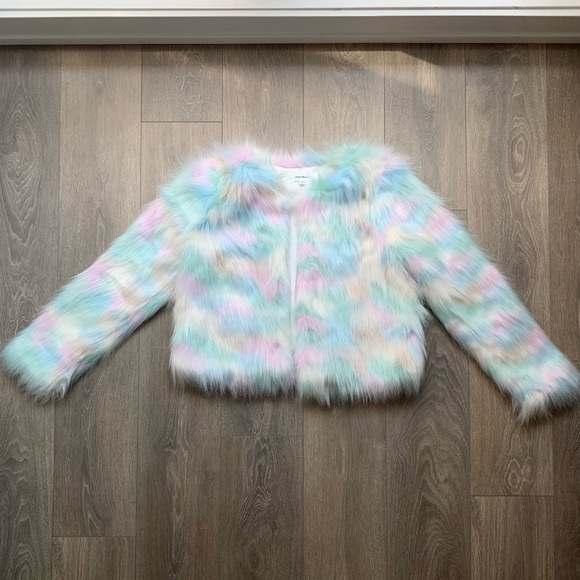 Superdown Shiloh Faux Fur Jacket Pastel Size M - Picture 4 of 17